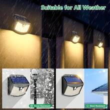 70 LED Solar Powered Flood Light, Warm Light Mode, IP65 Waterproof, 3 Lighting Modes. Suitable For Garden, Pathway, Corridor And Patio Lighting. Ideal Gift For Halloween And Christmas. - Warm Light - View 5