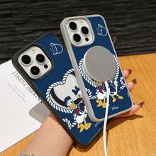 Disney Patterned Phone Case. Mickey Mouse, Stitch, Donald Duck, Minnie Mouse, Goofy, Pluto, And Daisy Duck Pattern. Magnetic Phone Case.  Compatible With IPhone 17, 16, 15, 14, 13, 12 Pro Models And Galaxy, Offering Shockproof Protection. A Special Gift For Family, Friends, Birthdays, Holidays, And Special Occasions. A Stylish And Fun Accessory To Brighten Up Your Device With What And What Flair. - 黑色 - 查看 5