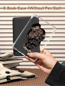 Mädchen Silhouette & Buch Muster Hülle mit integriertem Stiftfach, kompatibel mit iPad 10. Generation, iPad Air 4/5. Generation 10,9 Zoll, kompatibel mit Kindle (11. Generation) 2022 Release, Kindle (11. Generation-2024 Release)(6 Zoll). Die Hülle ist an den vier Ecken stoßfest und kann mit einer Hand gehalten werden - Verschiedenfarbig - Übersicht 9