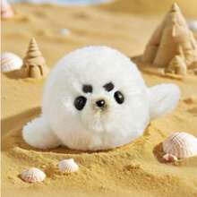 1个可爱毛绒海豹玩偶，柔软舒适，可作抱枕装饰，适用于房间、沙发、儿童房，也适合作为生日、情人节、母亲节礼物。 - 彩色 - 查看 3