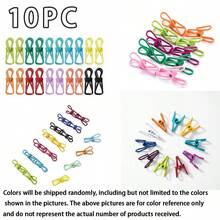 20/10 piezas de clips de sellado antideslizantes de colores aleatorios para bolsas de alimentos, organizador de almacenamiento, bolsas de patatas fritas, cierre de ropa, clips creativos de dibujos animados para fijar fotos, utensilio de cocina, regalo perfecto para fiestas, inauguración de casa - Multicolor - Ver 8