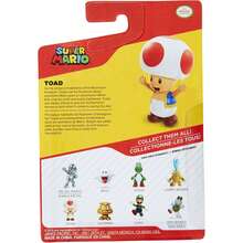 Jakks Pacific 任天堂世界超级马里奥可动人偶 2.5 英寸 红色奇诺比奥 - 第 13 波 - 迷你人偶 - Red Toad - 查看 6