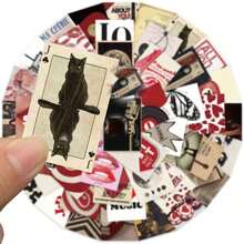 50pcs Y2K Aesthetic Cute Retro Female Poster Stickers, Y2K Style Stickers, Aesthetic Stickers, Y2K Style Cool Stickers, Waterproof Vinyl Material, Suitable Laptop, Phone, Car, Skateboard, Bottle, Scrapbook, Computer, Diary, Etc. - 彩色 - 查看 7