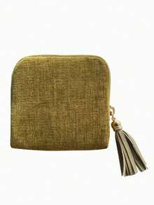 Luxury Jewelry Storage Pouch With Tassel Pendant, Bracelet, Bangle, Jewelry Organizer Zipper Bag, Makeup Room Decor - Multicolor - View 13