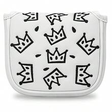 Cheese Crown Design Style Design Style Club Head Cover, Golf Putter Club Cover, Golf Mallet Putter Cover - PU With Advanced Embroidery For Most Brands - Multicolor - View 15
