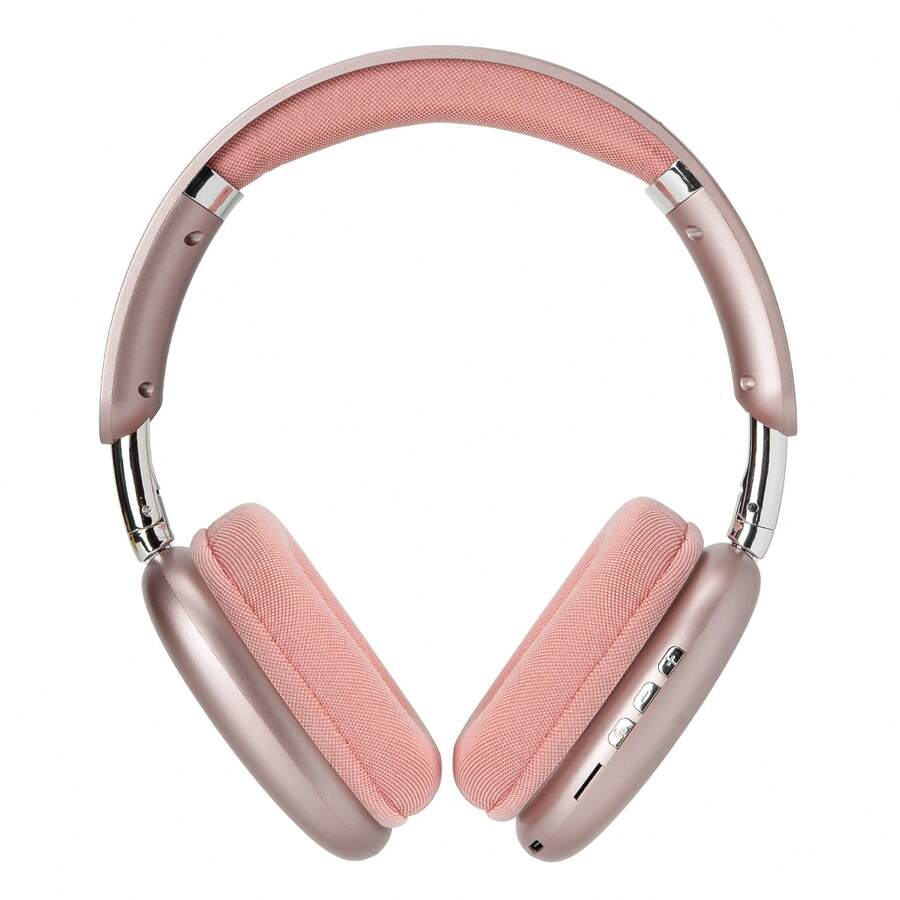 Sirius Over Ear Retro Bluetooth Headphones Built-In Mic With ANC Noise Reduction 70H Playtime Vintage Style For Shopping Travel Home - 粉色 - 查看 1