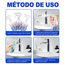 Spray Limpiador de Baño, Formula Suave Sin Daños, Limpia Superficies de Baño, Elimina Manchas y Sarro, Fácil Enjuague Sin Residuos y Brillo Duradero - Blanco - Ver 10