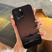 Phone: Twilight Runway Landing Plane Pattern Black Matte Eyes Phone. Adopting Precise Cutout Design To Fully Protect Phone. Suitable 17/16/15/14/13/12/11/X PLUS PROMAX 17promax/15promax - 粉色 - 查看 4