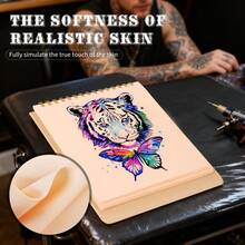 yikexuanli Ikxuan Tattoo Practice Skin Handbook, Includes 10 Sheets Of 1mm Double-Sided Realistic Tattoo Practice Skin, Comes With Tattoo Design Notebook, Suitable For Beginners And Tattoo Artists - Multicolor - View 8