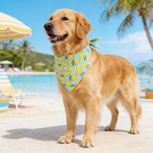 Khăn quàng cổ cho chó in hình trái cây mùa xuân/hè, khăn tam giác mềm mại, phụ kiện cho thú cưng, đồ dùng cho thú cưng phổ biến - Nhiều màu - Xem 9