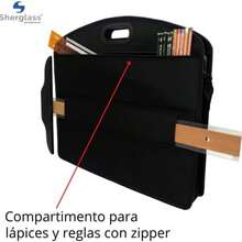 PORTAFOLIOS DE ARTE PORTALMINAS PROFESIONAL PARA DIBUJO TCNICO (Negro/Negro, 60x45x9) - negro1 / negro1+60x45x9 - Ver 3