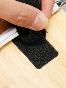 Self-Adhesive Hook And Loop Cable Ties, Data Cable Organizer, Self-Adhesive Cable Clips, Wall-Mounted Cable Organizer, Desktop Computer Cable Fastener, Multi-Purpose Adjustable Nylon Office Desk Strap, Cable Fixing Clips, Reusable Tie Wraps, Cables, Office Supplies, Desktop Accessories, Cable Management - Multicolor - View 8