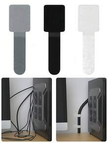 Self-Adhesive Hook And Loop Cable Ties, Data Cable Organizer, Self-Adhesive Cable Clips, Wall-Mounted Cable Organizer, Desktop Computer Cable Fastener, Multi-Purpose Adjustable Nylon Office Desk Strap, Cable Fixing Clips, Reusable Tie Wraps, Cables, Office Supplies, Desktop Accessories, Cable Management - Multicolor - View 5