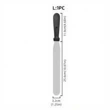 1pc Frosting Scraper, 6"/8"/12" Angled Icing Spatula, Stainless Steel Material, Curved Offset Professional Frosting Scraper, Lightweight Plastic Handle Frosting Scraper, For Cake Decorating Pastry Baking Kitchen, Stainless Steel Kitchen Accessories, Direct Food Contact. Multiple Size Design To Meet Different Needs For Precise Control And Smooth Edging, Easy To Handle Cakes, Desserts And Various Baking Smoothing. Dishwasher For Easy Cleaning, Making Your Creation Professional And Effortless. - - - View 7
