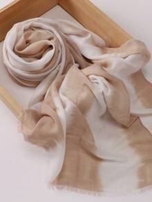 Soft Striped Modest Casual Plant-Dyed Tie Dye Striped Soft Breathable Headscarf, Spring/Summer - Multicolor - View 10