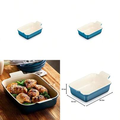 Heritage Rectangular Dish Stoneware 19 Cm 1.1 Litres Deep Teal 71102196420001