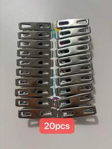 20pcs Stainless Steel Extra Thick Quilt Clips, Stainless Steel Small Clips, Multi-Purpose Clips For Hanging Clothes - Silver - View 7
