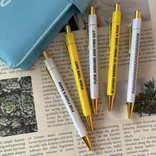 1 Conjunto de Presentes de Escritório Únicos: Canetas Esferográficas com Tema de Atendimento ao Cliente, Canetas Esferográficas com Frases Engraçadas, Canetas Esferográficas de Botão com Tinta Preta, Canetas de Escritório Comercial, Canetas Esferográficas com Citação de Atendimento ao Cliente - Perfeito para Colegas, Família, Presentes do Dia dos Namorados e Escrita Diária - Multicolorido - Visão 7