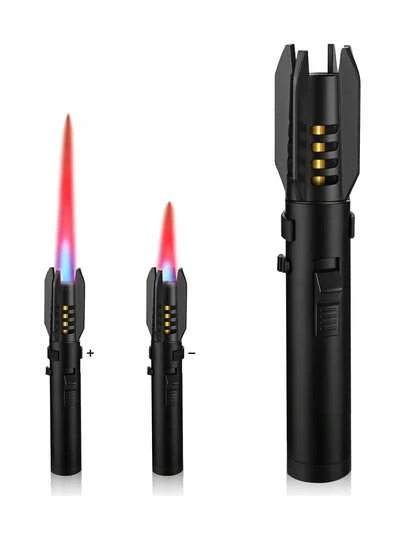 Encendedores de antorcha, encendedores de butano, Encendedor de Chorro de butano Recargable Ajustable portátil para Vela, Parrilla, Barbacoa, Largo de Gas a Prueba de Viento (NO Gas),39170194