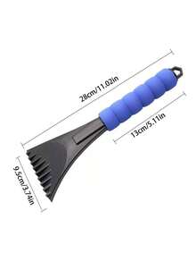1pc Car Snow Shovel, Winter Ice Scraper With EVA Foam Cover, Plastic Snow Remover Brush