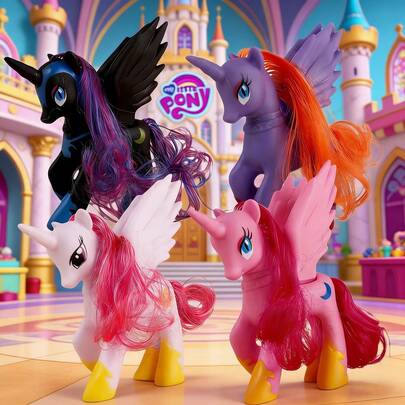 My Little Pony With Wings Statue | Modern PVC Material, Suitable For Various Room Types, Great For Christmas, Thanksgiving, New Year, Festivals, Graduation, Valentine's Day, Carnival, Easter, Weddings And Other Occasions