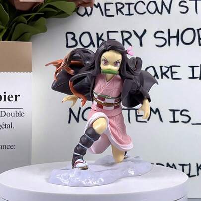 Q版：鬼灭之刃 灶门祢豆子 战斗版 动漫卡通手办 收藏娃娃 摆件 动漫周边 手办模型