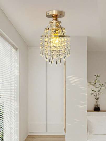 Modern Luxury Crystal E27 Ceiling Light For Bedroom, Kitchen, Wardrobe, Corridor, Balcony, Bathroom