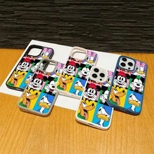 Disney Patterned Phone Case. Mickey Mouse, Stitch, Donald Duck, Minnie Mouse, Goofy, Pluto, And Daisy Duck Pattern. Magnetic Phone Case.  Compatible With IPhone 17, 16, 15, 14, 13, 12 Pro Models And Galaxy, Offering Shockproof Protection. A Special Gift For Family, Friends, Birthdays, Holidays, And Special Occasions. A Stylish And Fun Accessory To Brighten Up Your Device With What And What Flair. - Pink - View 4