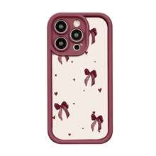 Wine Red Bow Heart Art Pattern Phone Case For Galaxy S25 S24 S23 S22 S21 Ultra Plus S20 FE A55 A54 A35 A15 Soft Cover. Holiday Phone Accessories. 17 Pro Max Case Minimalist New Style Holiday Gift Valentine's Day Gifts Valentine's Day Stitch Ldeal Holiday Present 16 Case 14 Case Clear Phone Case Waterproof Anti-Fall Scratch Resistant 15 Case Phone Cases  Case Custom Phone Case 17 Pro Case - 3 - 查看 9