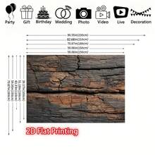 Retro Wooden Wall Background Fabric – Polyester Fiber Photography & Party Decor Fabric – No Electricity Required – Available In Multiple Sizes, Perfect For Festival Party Decor Banners, Suitable For Various Scenarios And Sizes. - Multicolor - View 2