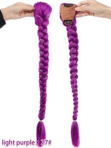 26/28/32 Inch Purple Long Braided Wig, Synthetic Fiber Box Braided Wig, Easy To Clip On, Ponytail, Suitable For Costume Role Play - Multicolor - View 15