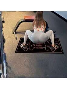 1pc With Clear A/B/C Foot Position Markers, This Mat Eliminates Guesswork For Narrow, Wide, Or Sumo Squats. Beginners Can Avoid Bad Form (And Injury), While Advanced Users Can Fine-Tune Stance To Target Specific Muscles (Glutes, Quads) - Multicolor - View 10