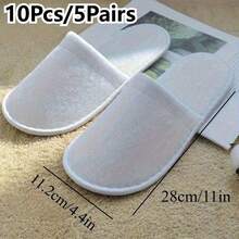 5 đôi/10 đôi dép dùng một lần, mềm mại và thoáng khí với đế dày chống trơn trượt, thích hợp sử dụng tại nhà, khách sạn hoặc khi đi du lịch. - Nhiều màu - Xem 8