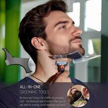 1-10pcs/Set Men's Beard Shaping Template Kit, Portable Beard Brush, Use With Beard Oil To Easily Create Neat Beard Styles - Beard Brush - View 1
