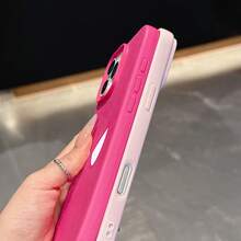 1 Piece, Simple And Stylish Pink Phone Case With Spider Web Pattern, Suitable For IPhone 11,12,13,14,17,11 Pro Max,12 Pro Max,13 Pro Max,14 Pro Max,15 Pro Max,16 Pro Max/17 Pro Max/S22/S22PLUS/S23/S23PLUS/S24/S24PLUS/S25/S25PLUS/S25ULTRA Model. Suitable As A Gift For Family And Friends, Suitable For Occasions Such As Birthdays, Spring Festival, Holidays, Valentine's Day, Etc., It Is A Fashionable Choice. - 米色 - 查看 5