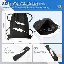 Drawstring Backpack Sports Gym Bag Backpack For Men And Women, Waterproof Men Black Backpack, Large Size Hold Football And Shoe Compartment For Swimming Fitness Outdoor - Multicolor - View 4