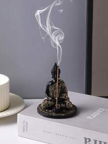 1pc Resin Creative Buddha Statue, Meditation Decor, Zen Home Decor, Holiday Decoration, Best Holiday Gift - Multicolor - View 14