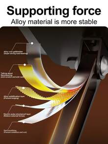 Soporte para portátil Acer AMS022, elevador de ordenador de metal, ajustable en altura, ergonómico, plegable y portátil, con silicona antideslizante, estructura estable y disipación eficiente del calor - Negro - Ver 6