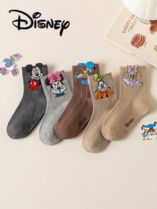 10/5 pares de calcetines infantiles de Disney, calcetines de verano para niños con diseños de la familia de Mickey Mouse y Princesas Disney, calcetines hasta el tobillo con diseño 3D de Minnie Mouse, calcetines de verano transpirables con diseños de dibujos animados coreanos para niños y estudiantes, calcetines de regalo para niños - Multicolor - Ver 15