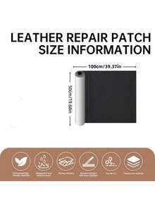 Large Size Self-Adhesive Leather Repair Patch, Vinyl Repair Tape Suitable For Sofa, Car Seat, Damaged Leather Furniture - Multicolor - View 3