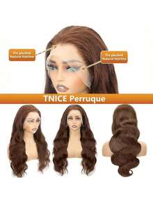 34 Inch Glueless Wigs Human Hair Pre Plucked Brown 13x4/13*6 HD Lace Front Wigs Human Hair Glueless 200% Density Body Wave Lace Front Wigs Human Hair With Baby Hair - S4 - 查看 8
