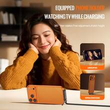 240W快充可折叠编织数据线，适用于15英寸苹果手机，也可作手机支架使用 - 灰色 - 查看 3