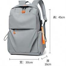 1pc Large Capacity Solid Color Business Waterproof USB Backpack, Student Backpack - Multicolor - View 11