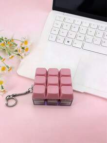 1个机械键盘开关测试器钥匙扣，桌面装饰，手机挂件，创意新奇抗焦虑指尖玩具，缓解手指压力 - 彩色 - 查看 4