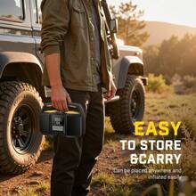 Inflador de neumáticos Carsun, compresor de aire portátil, bomba de neumáticos, cilindro doble de 25, modelo con pantalla digital de 12V-CC, tecnología mejorada (bajo nivel de ruido), 180W de alta potencia, 3 veces talla grande rápida la velocidad de inflado, apagado automático, accesorios para automóvil - adecuado para autocaravana, camión, SUV, balones deportivos y talla grande - Cableado - Ver 9