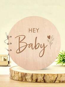Holz-Baby-Erinnerungsbuch, Erstes 5-Jahre-Andenken-Tagebuch & Fotoalbum, Geschlechtsneutrales Meilenstein-Sammelalbum für Babyjungen oder -mädchen - Verschiedenfarbig - Übersicht 5
