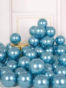 40pcs Metallic Balloons, 10-Inch Chrome Golden Silvery Rose Golden Blue Green Purple Latex Balloons For Girls And Women'S Birthday, Youngsters Shower, Wedding, Graduation, Christmas Theme Party - Multicolor - View 13