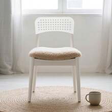 ASDF-Hemobllo Replacement Backrest For Kitchen Chair Plástico Resistente Soporte Estético para Sillas de Comedor Repuesto Fácil de Instalar para Uso Diario y Oficina - Blanco - Ver 2