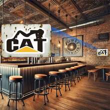 Vintage Caterpillar Tractor 8x12" Tin Sign - Rustic "Chat" Design, Durable Iron Decor For Garage Farm Outdoor - màu sắc - Xem 5