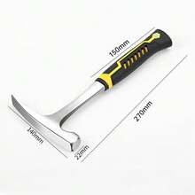 Geological Hammer High Carbon Steel Non-Slip Rubber Handle Rock Pick Hammer Brushed Finish Outdoor Exploration Geological Prospecting Hammer - Multicolor - View 5